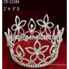 Full Round Flower Beauty Clear Queen Crown